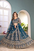 Wedding Special Butterfly Net With Sequience Coding Work Lehenga