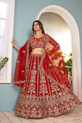 Wedding Special Butterfly Net With Sequience Coding Work Lehenga