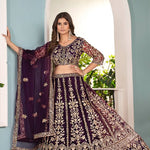 Wedding Special Butterfly Net With Sequience Coding Work Lehenga
