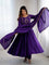 Purple Color Roman Chanderi Silk With Hand Work Anarkali