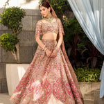 Premium Slub Silk Embroidered Lehenga Choli with Butterfly Net Dupatta