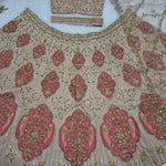 Premium Slub Silk Embroidered Lehenga Choli with Butterfly Net Dupatta