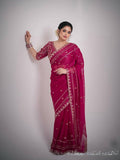 Beautifull Soft Space Silk With Sequience Work Saree