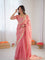 Beautiful Fendy Silk Saree With Fancy Lace And Sequin Embroidery Work