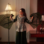 Most Viral Georgette Sequience Embroidery Work Top Plazzo