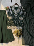 Beautiful Georgette Plazzo Suit with Sequence Embroidery Work