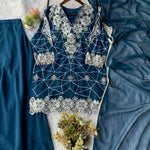 Beautiful Georgette Plazzo Suit with Sequence Embroidery Work