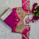 Beautifull Soft Georgette Sequience Lace Border Work Saree