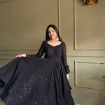 Beautiful Heavy Georgette Anarkali Suit With Elegant Lucknowi Work