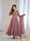 Beautiful Elegant Heavy Fox Georgette With Handwork Neck Anarkali Gown Set