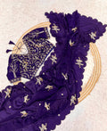 Beautifull Fandy Sattin With Khatli Brits Work Saree