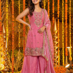 Beautifull Fandy Silk With Bids Embroidery Work Kurti