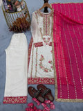 Eid Special Gmy Silk With Beautifull Embroidery Work Top Plazzo