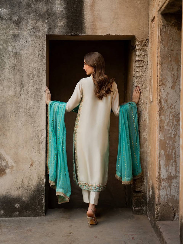 Eid Special Gmy Silk With Beautifull Embroidery Work Top Plazzo