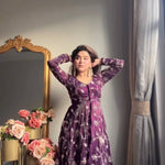 Beautifull Purple Color Frandy Silk With Emboroidery Work Gown