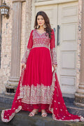 Faux Georgette Fabric With Embroidery Work Gown