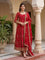 Beautiful Elegant Rich Look Embroidery Sequence Zari Work Fandy Silk Gown Set