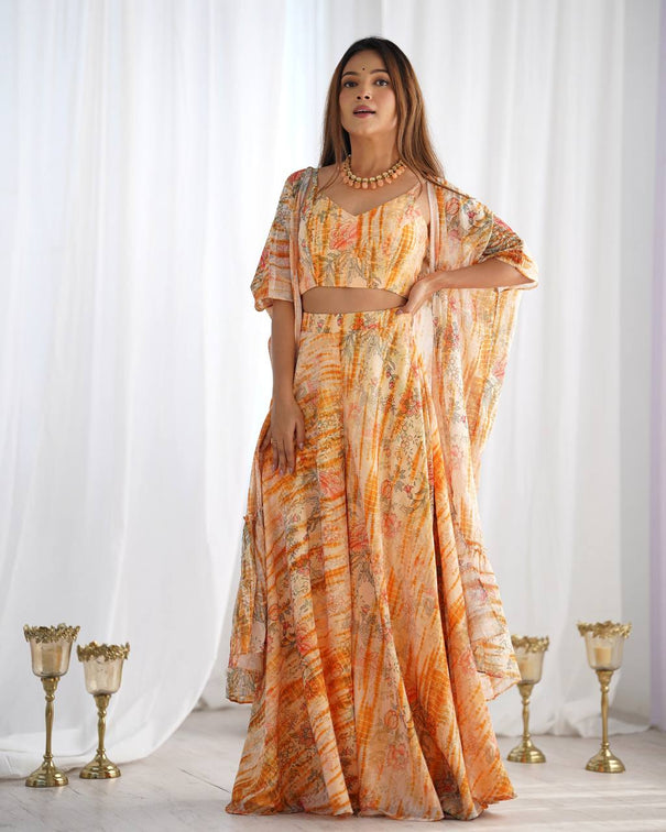 Blooming Grace Floral Shrug Palazzo Set