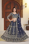 Wedding Special Butterfly Net With Sequience Coding Work Lehenga