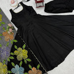 Natural Crepe Anarkali Suit Set