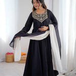 French Embroidered Gown Suit Set