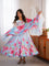 Organza Silk Floral Print Anarkali Suit Set