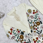 Magic Slub Cotton Floral Print Top Pent