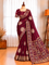 Dyable Silk Saree with Multi-Zari, Sequin & Peacock Print Work