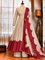 Pure Roman Silk Gown with Embroidery, Tassels & Fancy Sleeves