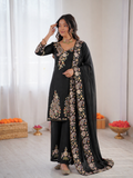 Beautiful Elegant Rich Look Fendy Sequence Embroidery Work Top Pant
