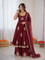Beautiful Look Fendi Satin Gown With Sequence Embroidery Zari Work Plazzo