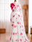 Soft Taby Silk Flower Digital Print Cutdana Work Saree