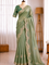 Premium Moss Chiffon Sequence Embroidery Work Saree