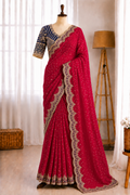 NC Zari Butti Sequence Embroidery Work Saree