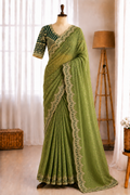 NC Zari Butti Sequence Embroidery Work Saree
