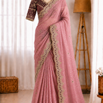NC Zari Butti Sequence Embroidery Work Saree