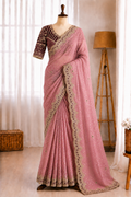 NC Zari Butti Sequence Embroidery Work Saree