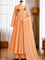 Mul Viscos Chanderi Cotton Embroidery Gotta Patti Gown Set