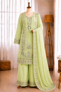 Premium Fox Georgette Multi Thread Zari Embroidery Work Top Bottom Dupatta