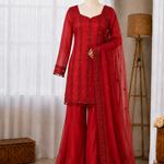 Rangoli Silk Embroidery Work Kurti Pant Set