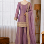 Frendy Silk Embroidery Work Kurti Plazzo