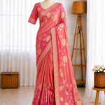 Chainya Tissue Shimmer Hand Dyeing Work Saree