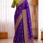 Rajwadi Pashmina Silk Zari Weaving Work Saree