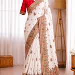 Rajwadi Pashmina Silk Zari Weaving Work Saree
