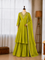 Heavy Chinon Silk Sequin Thread Embroidery Work Top Palazzo