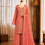 Fendy Silk Coding Zari Mirror Embroidery Work Top Pant