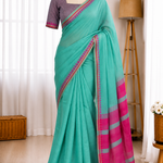 Linen Cotton Motif Zari Thread Weaving Jacquard Saree