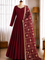 Pure Roman Silk Chanderi Embroidery Sequence Work Gown