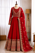 Heavy Georgette Embroidery Sequence Work Gown