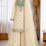 Chinon Silk Embroidery Coding Sequence Work Top Plazzo